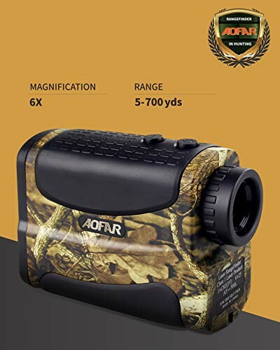 AOFAR hunting rangefinder with 6X magnification and 5-700 yards range